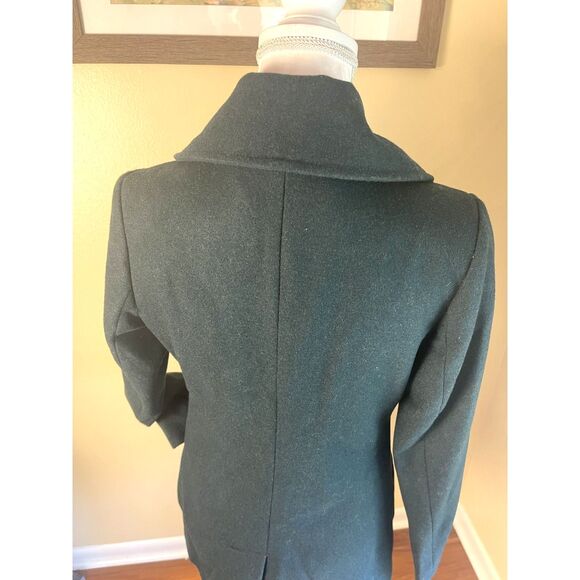 NWT Merona Womens Dark Green Peacoat S Classic Preppy Wool Blend Cozy Outerwear - Picture 11 of 13